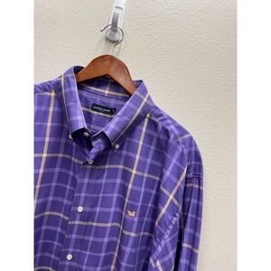 Mens Southern Marsh Reynolds Striped Casual Shirt Size 2XL XXL Purple Green